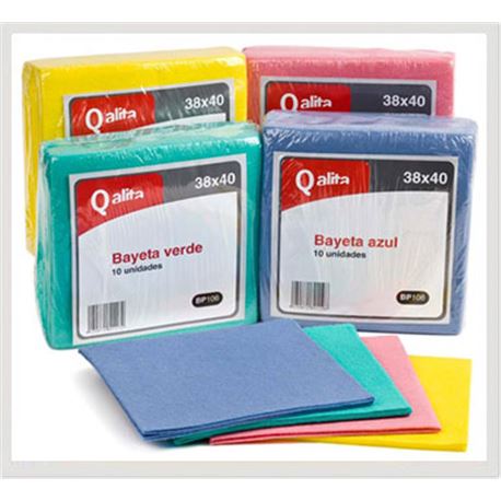 Bayeta qalita verde 38x40 c/ 12 pack -10 uds - 2410039