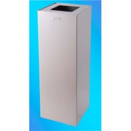 Papelera cuadra inox ref: al709301 - 2830049-PAPELERA CUADRADA INOX