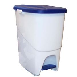Papelera cubo pedal ecologico 25 ltr. azul,am,ve ref: 24170 - 2830046-PAPELERA 25L ECOLOGICO