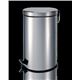 Papelera pedal acero inox 12l los ref: mp0612s - 3990025-PAPELERAPEDALINOX12