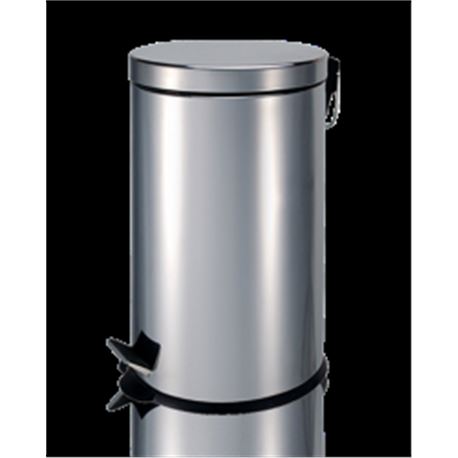 Papelera pedal acero inox 12l los ref: mp0612s - 3990025-PAPELERAPEDALINOX12