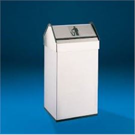 Papelera rec. inox bascul. 40 ltr. ref: al70501 - 3990026-PAPELERARECINOX 40
