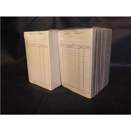 Bloc camarero 1/8 0+2 (imprenta) pq. 10 ud - 2010006-BLOCKCAMARERO0+2