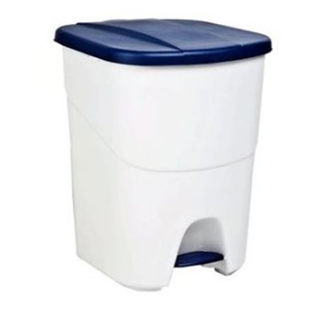 Papelera c/ pedal eco 40 l tapa azul - 2830062-PAPELERA CON PEDAL ECO AZUL
