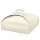 Caja tartas piel 31x31x7 cm blanco cartón perlada ref: 168.39 - 1030063