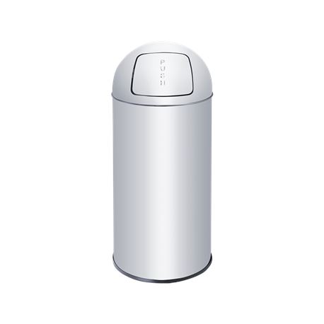 Push papelera oslo cilindrica tapa inox ref: al72035 sv - 3990201 - PUSH PAPELERA OSLO