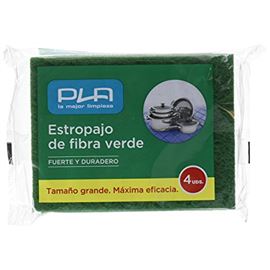 Estropajo*****verde 20x15 4und. (c/ 20 paq.) pla******