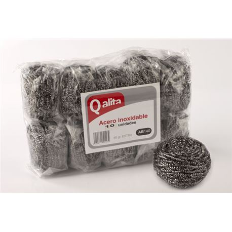 Estropajo inox "nanas" 60 gr. pack 10 ud - 2420022-2420037